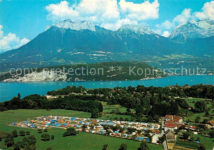 Annecy Haute-Savoie Fliegeraufnahme Campingplatz