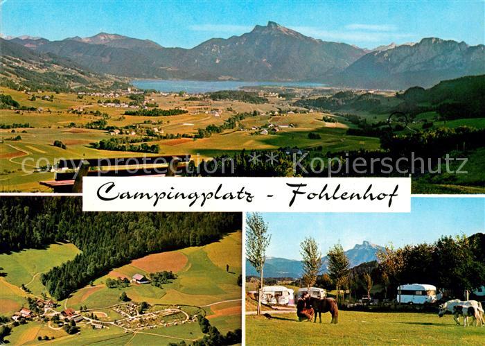 Mondsee Salzkammergut Fohlenhof Camping Fliegeraufnahme