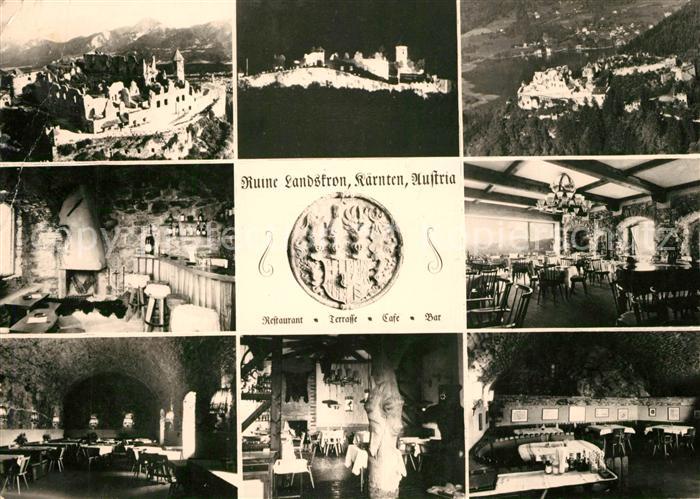 Landskron Kaernten Ruine Landskron Cafe und Restaurant Teilansichten