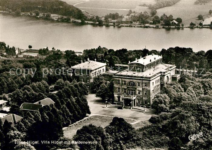 Essen Ruhr Villa Huegel mit Baldeneysee Fliegeraufnahme