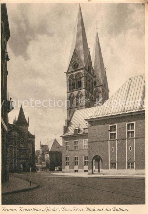 BREMEN DE Konzertbau Glocke Dom Boerse Rathaus