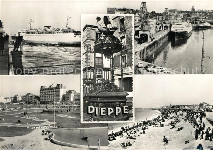 Dieppe 76 Le Villandry Golf miniature et les hotels La gare maritime Vue de la p