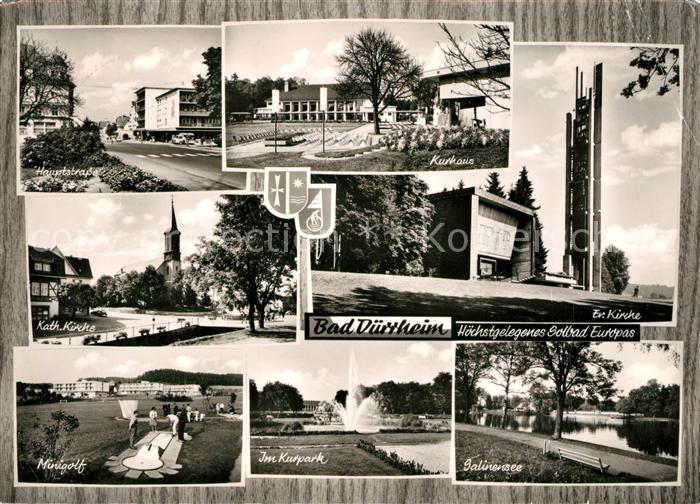 Bad Duerrheim Hauptstrasse Kurhaus Kath Kirche Ev Kirche Minigolf Kurpark Saline