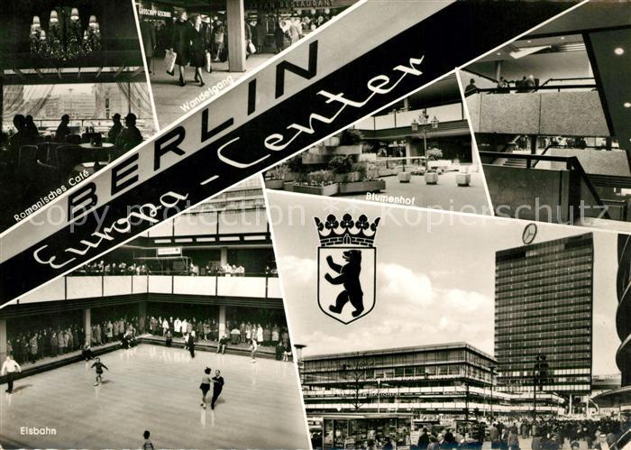BERLIN  DE Europa Center Cafe Wandelgang Blumenhof Eisbahn