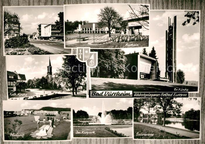 Bad Duerrheim Hauptstrasse Kurhaus Kath Kirche Ev Kirche Minigolf Kurpark Saline