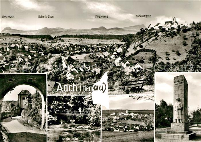Aach Hegau mit Hohentwiel Hohenkraehen Maegdeberg Hohenstoffeln Aachquelle Krieg