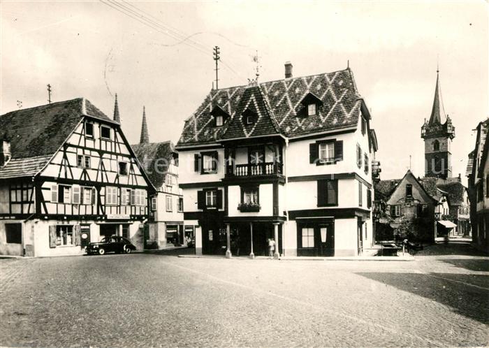 Obernai Bas Rhin Maisons Alsaciennes et la Tour Kappel