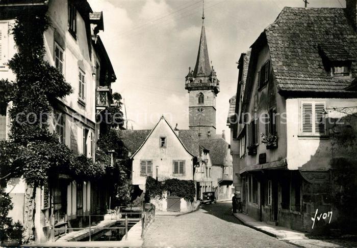Obernai Bas Rhin Vieille rue et le Kappelturm