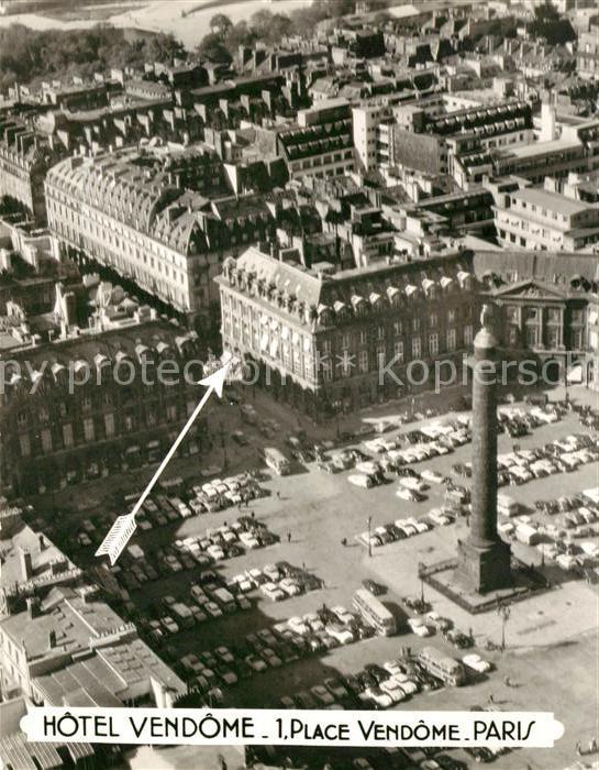 Paris Hotel Vendome 1 Place Vendome Vue aerie