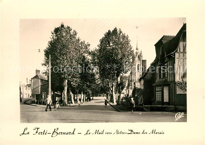 La Ferte-Bernard Le Mail vers Notre Dame des Marais