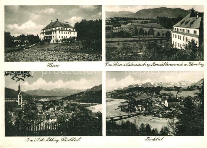 Bad Toelz Heim Calvarienberg Benediktenwand und Blomberg Teilansicht Badeteil