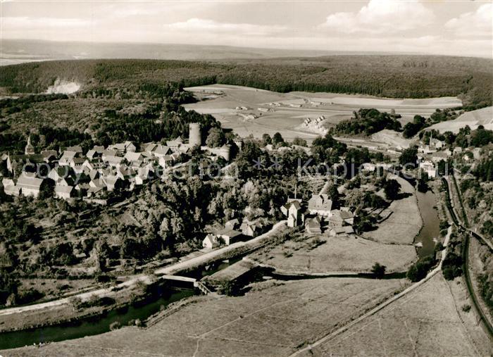 Trendelburg Fliegeraufnahme mit Burg