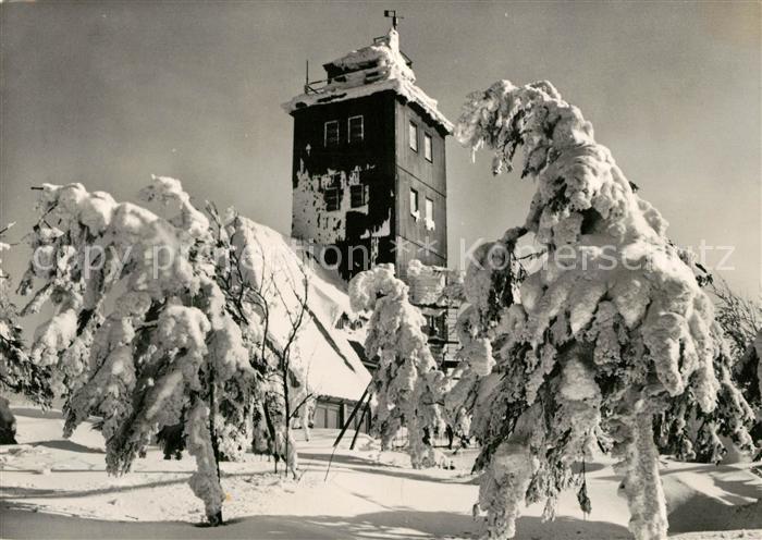 Oberwiesenthal Erzgebirge Wetterwarte auf dem Fichtelberg