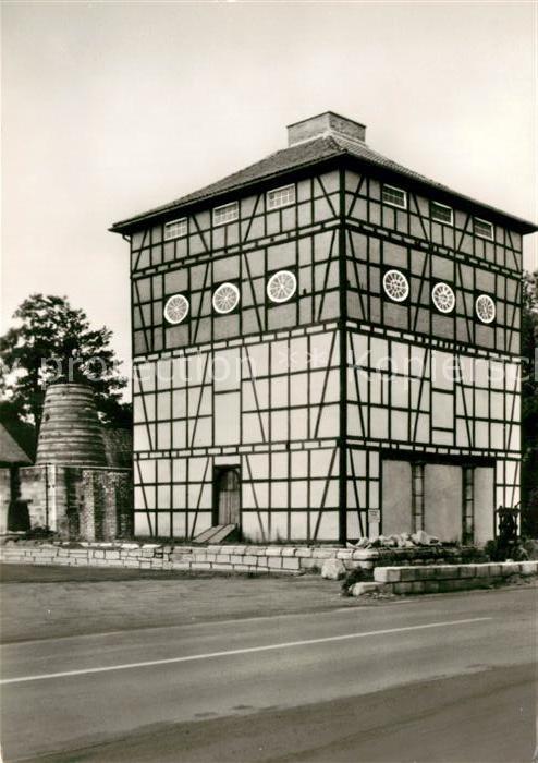 Schmalkalden Thueringen Hochofenhaus und alter Holzkohlehochofen der ehem Neuen