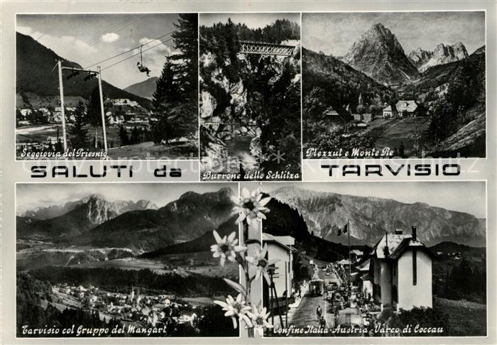 Tarvisio Seggovia dal Priesnig Burrone dello Schlitza Plezzut e Monte Re Gruppo