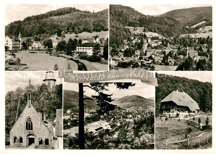 Herrenalb Bad Herrenalb Kurpark Panorama Kirche Schwarzwaldhaus
