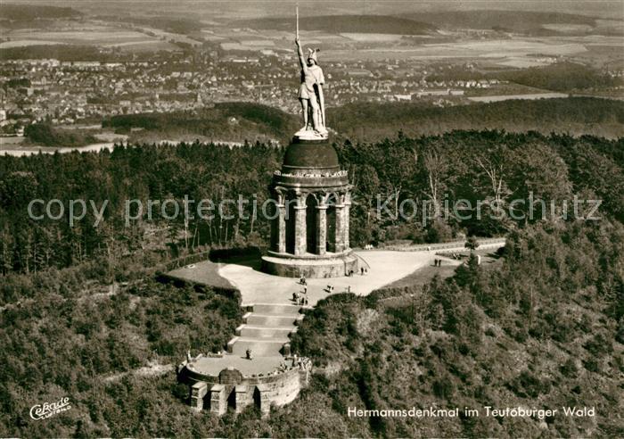 Teutoburgerwald Hermannsdenkmal Fliegeraufnahme