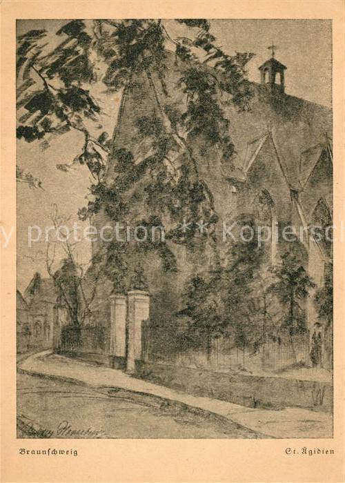 Braunschweig St Aegidien Kuenstlerkarte