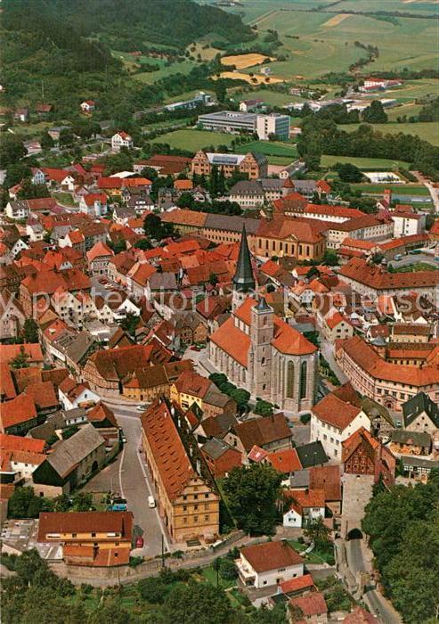 Muennerstadt Stadtpfarrkirche St Maria Magdalena Fliegeraufnahme