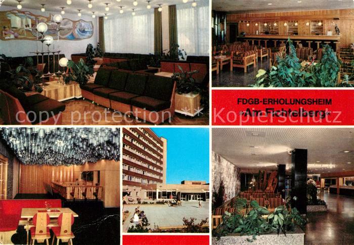 Oberwiesenthal Erzgebirge FDGB Erholungsheim Am Fichtelberg Leseraum Hallenbar S