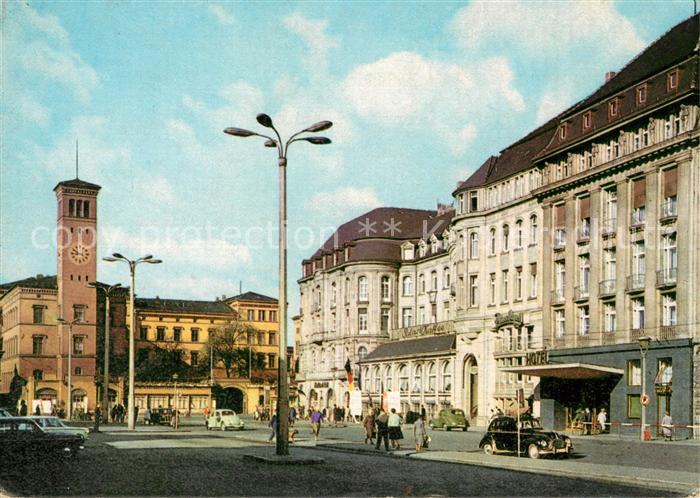 Erfurt Bahnhofsplatz mit HO Hotel Erfurter Hof