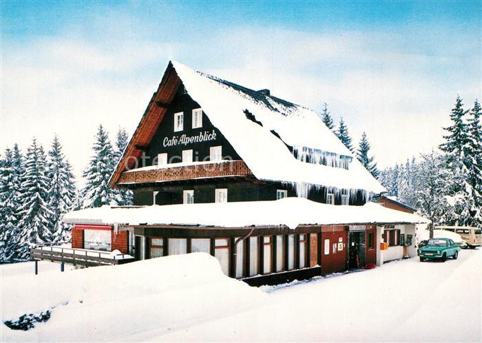 Saig Schwarzwald Cafe Alpenblick Pension Gaestehaus Wahlhalde Winterlandschaft
