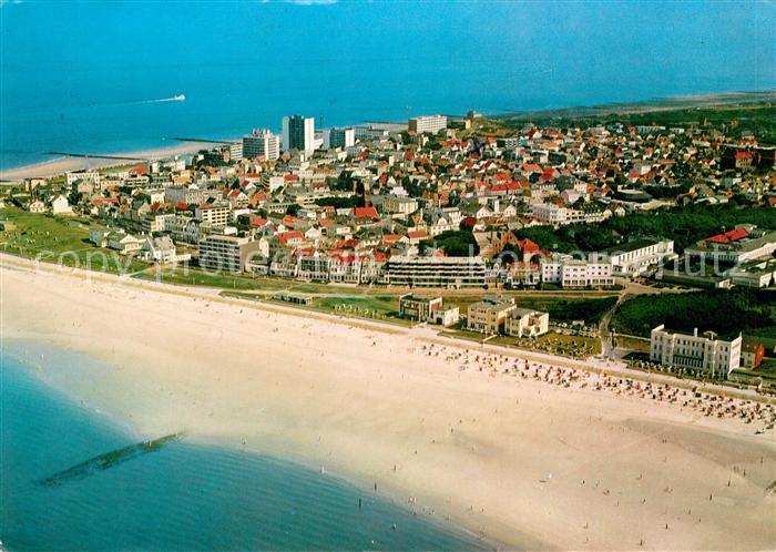 Norderney Nordseebad Westbad Strand Nordseeinsel Fliegeraufnahme