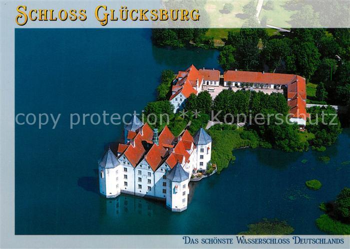 Gluecksburg Ostseebad Wasserschloss an der Flensburger Foerde Fliegeraufnahme