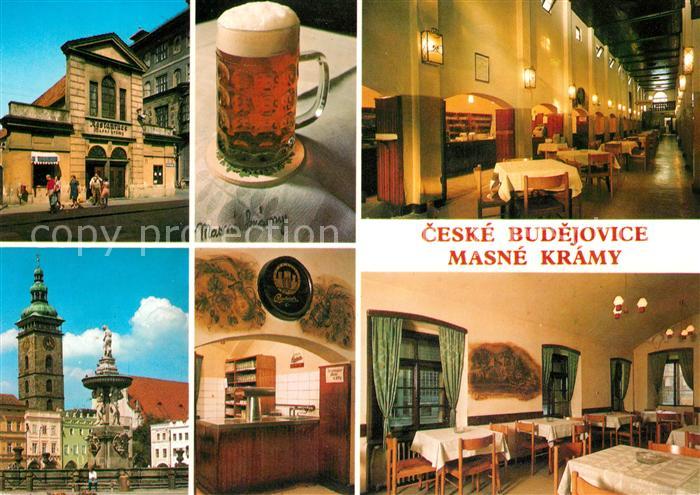 Ceske Budejovice Restaurant Masne Kramy Brunnen Kirche Mass Bier Budweis