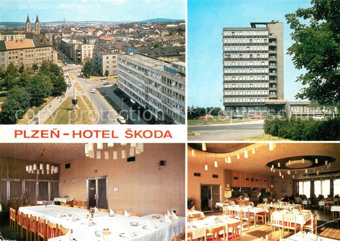 Plzen Pilsen Hotel Skoda Restaurant Stadtpanorama