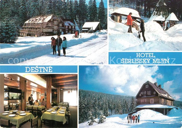Destne Hotel Serlissky Mlyn Winterlandschaft Adlergebirge