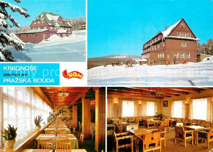 Pec pod Snezkou Prazska Bouda Krkonose Bergbaude Riesengebirge im Winter