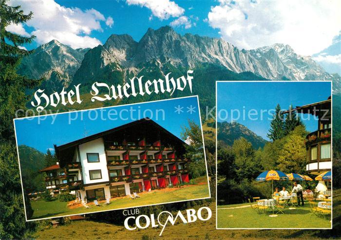 Grainau Hotel Quellenhof Club Colombo Alpen Huber Karte Nr 10.630