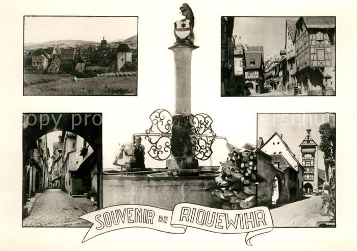 Riquewihr Haut Rhin Teilansichten Gasse Brunnen Tor