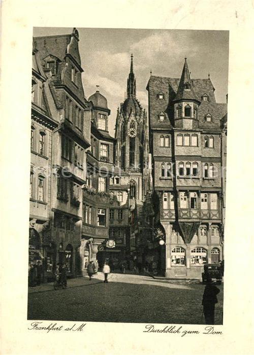 Frankfurt Main Durchblick zum Dom