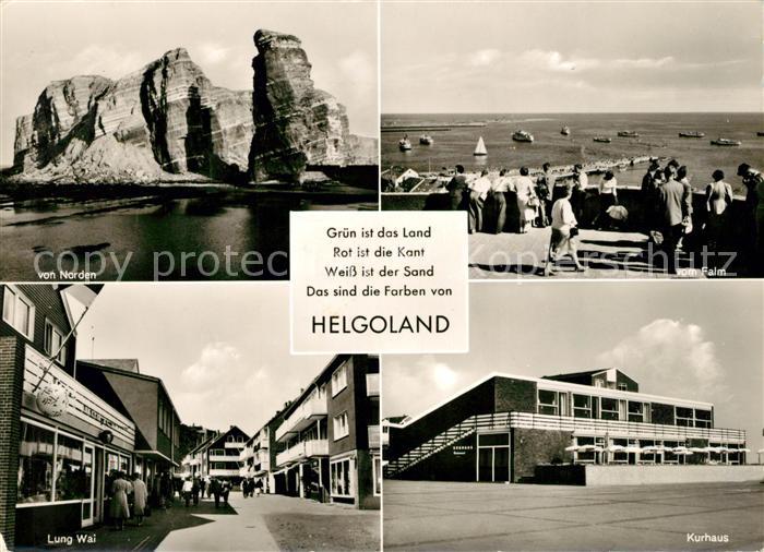 Insel Helgoland Nordspitze Lange Anna Lung Wai Blick vom Falm Kurhaus Nordseeins