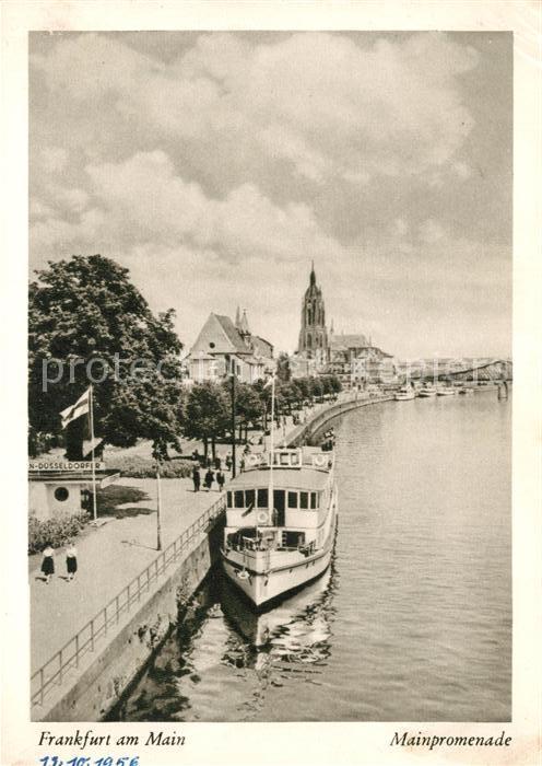 Frankfurt Main Mainpromenade Dampfer