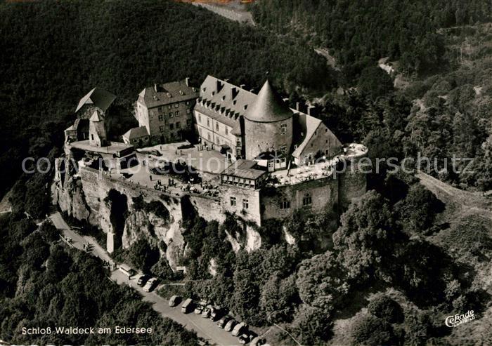 Waldeck Edersee Schloss Fliegeraufnahme