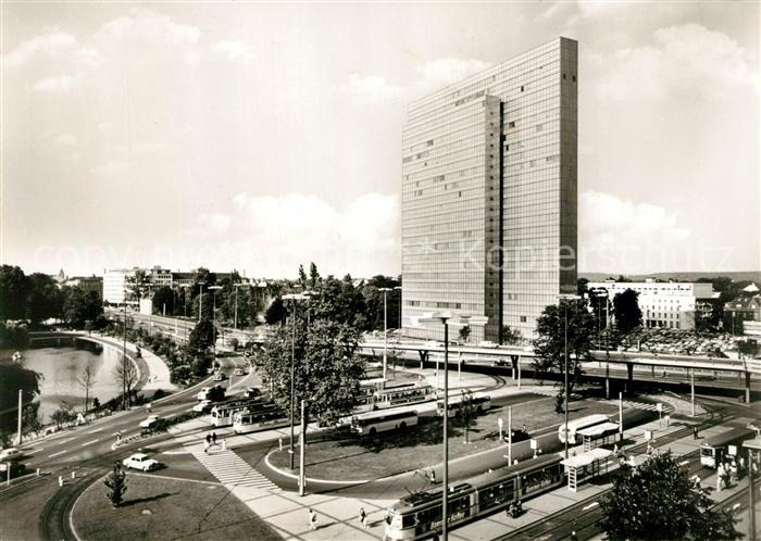Duesseldorf Jan Wellem Platz mit Thyssenhaus