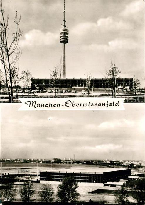 Muenchen Oberwiesenfeld Fernsehturm Eissportstadion