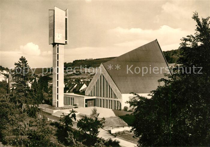 Kuenzelsau St Pauluskirche Architekt BDA Hanns Schlichte erbaut 1963-65