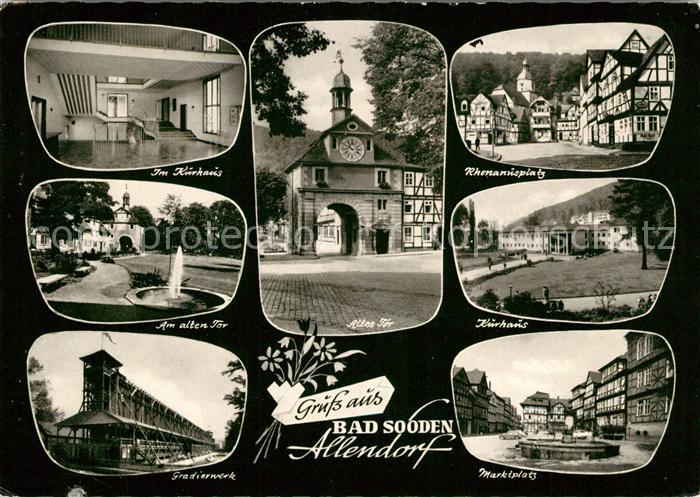Bad Sooden-Allendorf Kurhaus Altes Tor Springbrunnen Gradierwerk Rhenanusplatz M