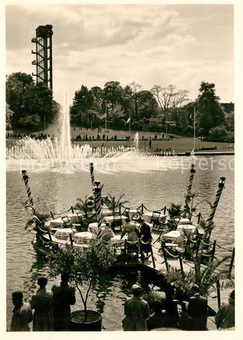 Hamburg Internationale Gartenbau Ausstellung Italienische Insel Wasserlichtkonze