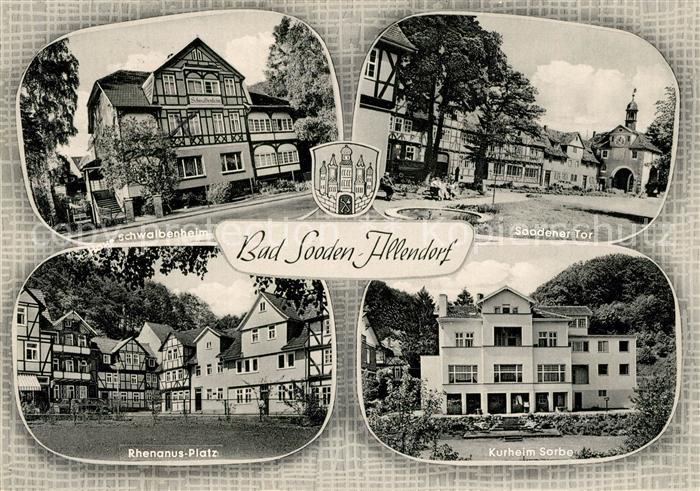 Bad Sooden-Allendorf Schwalbenheim Rhenanusplatz Soodener Tor Kurheim Fachwerk