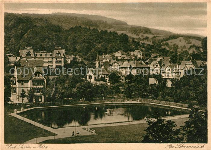 Bad Sooden-Allendorf Am Schwanenteich Kupfertiefdruck