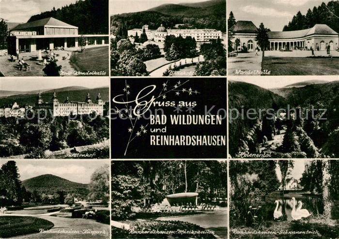 Reinhardshausen Wandelhalle Fuerstenhof Kurpark Badehotel Helenental Musikpavill