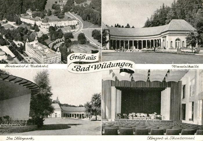 Bad Wildungen Hotel Fuerstenhof Badehotel Kurpark Wandelhalle Konzertsaal Theate