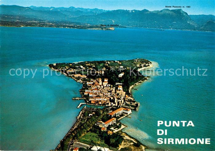 Sirmione Lago di Garda Penisola veduta aerea Halbinsel Alpen