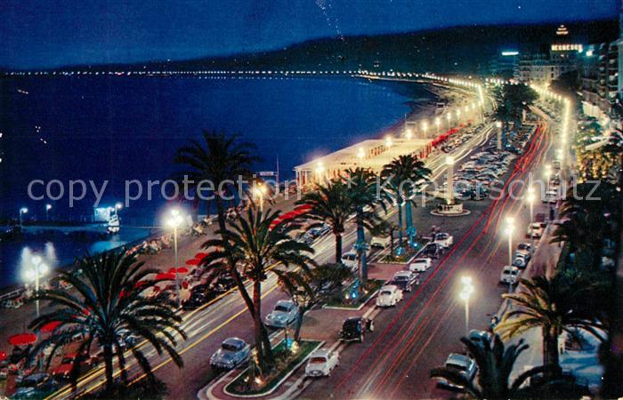 Nice Alpes Maritimes La Promenade des Anglais at nuit