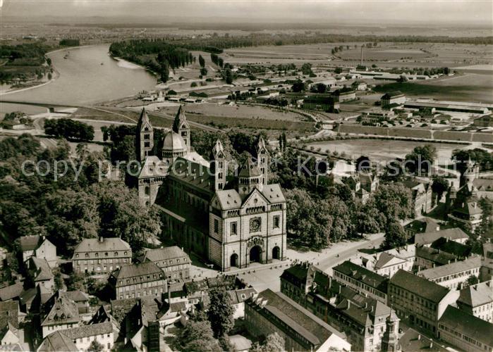 Speyer Rhein Fliegeraufnahme mit Dom